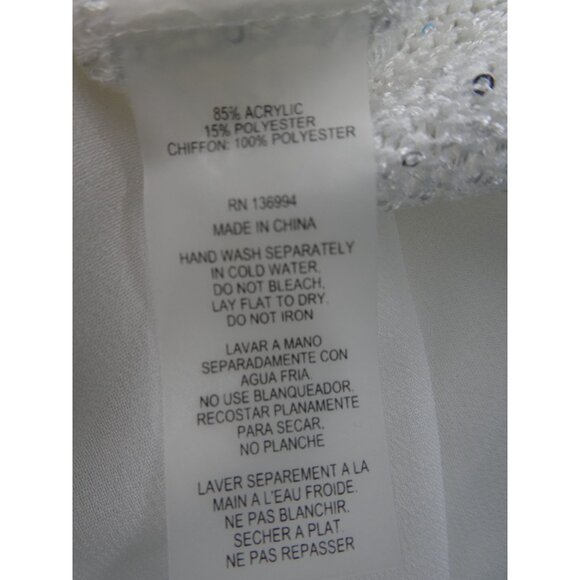 Sioni Women's White Glitter Sweater‎ Size M - Picture 6 of 6